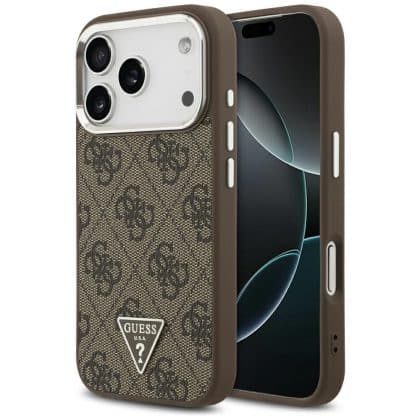 Guess 4G Triangle Logo MagSafe - θήκη για Apple iPhone 17 Pro - Καφέ