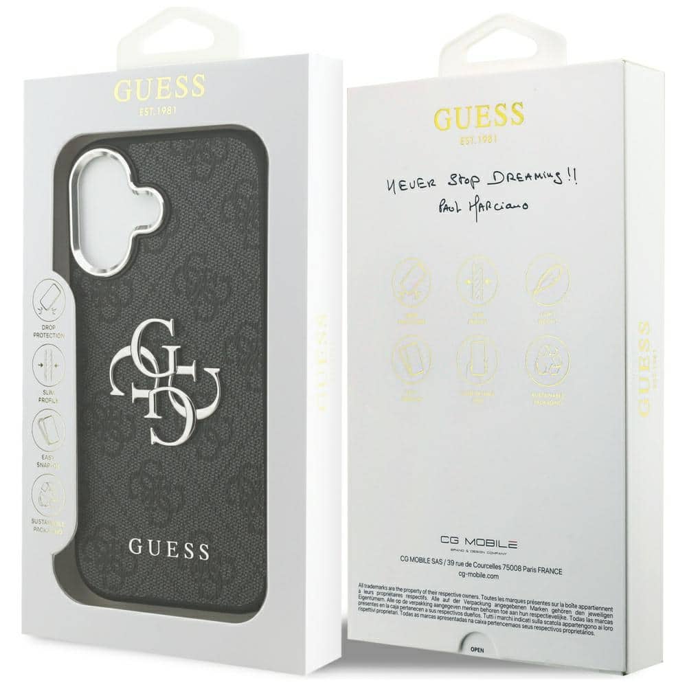 Case Guess 4G Big 4G Classic Logo για iPhone 17 μαύρο ασημί - Image 8