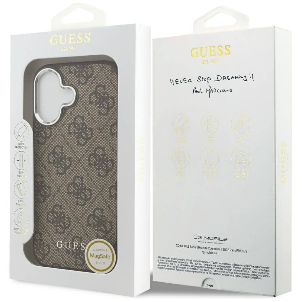 Case Guess 4G Classic Logo MagSafe για iPhone 17 καφέ - Image 8
