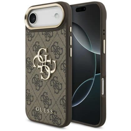 Case Guess 4G Big 4G Classic Logo για iPhone 17 Air καφέ χρυσό