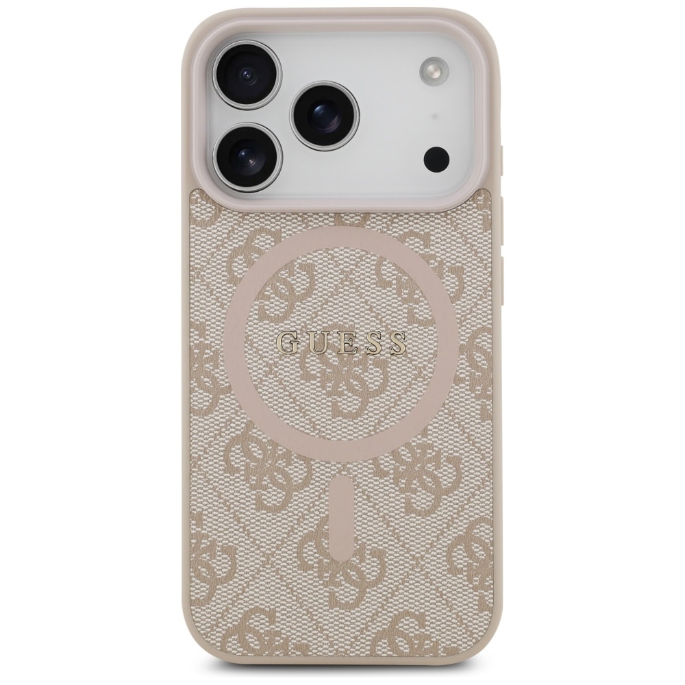 Case Guess 4G Ring Classic Logo MagSafe για iPhone 17 Pro ροζ - Image 3