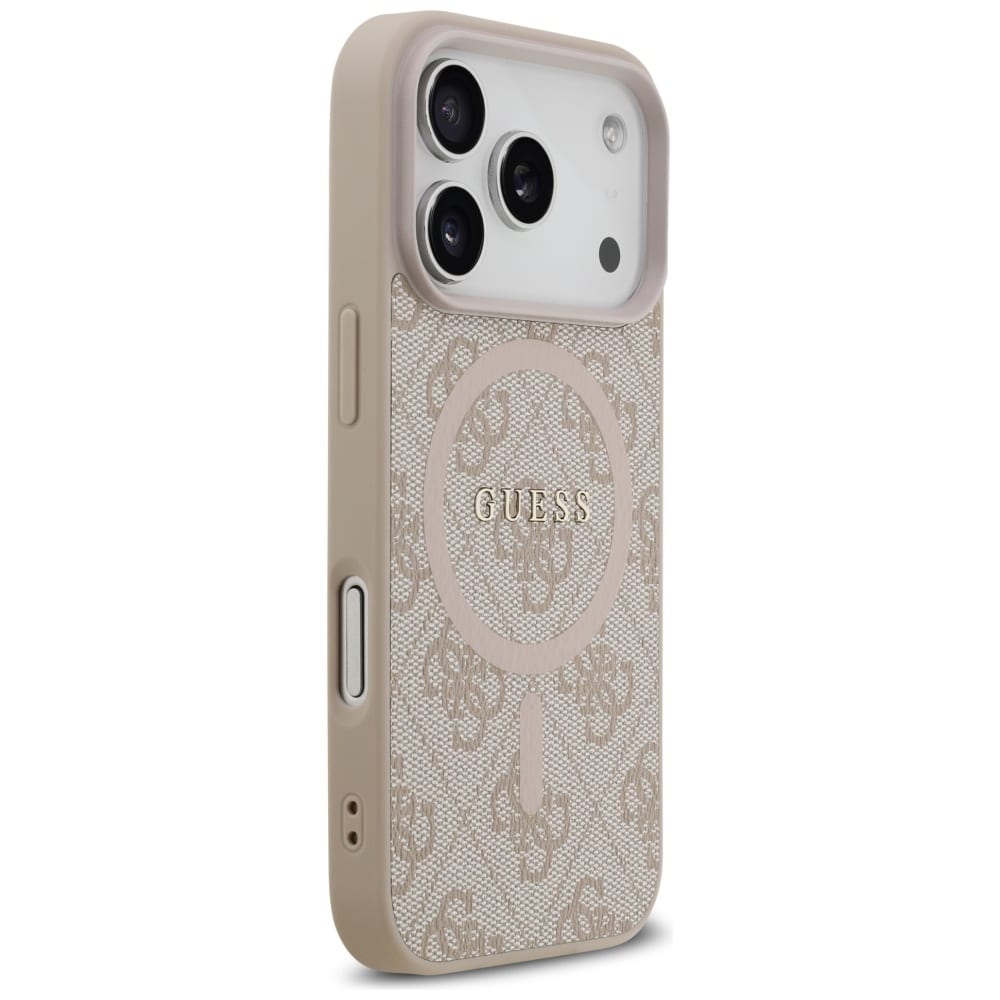 Case Guess 4G Ring Classic Logo MagSafe για iPhone 17 Pro ροζ - Image 4