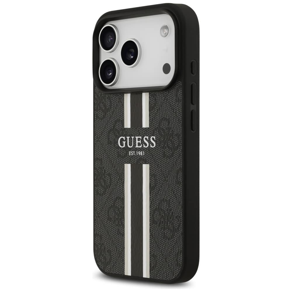 Case Guess 4G Printed Stripes MagSafe για iPhone 17 Pro μαύρο - Image 2