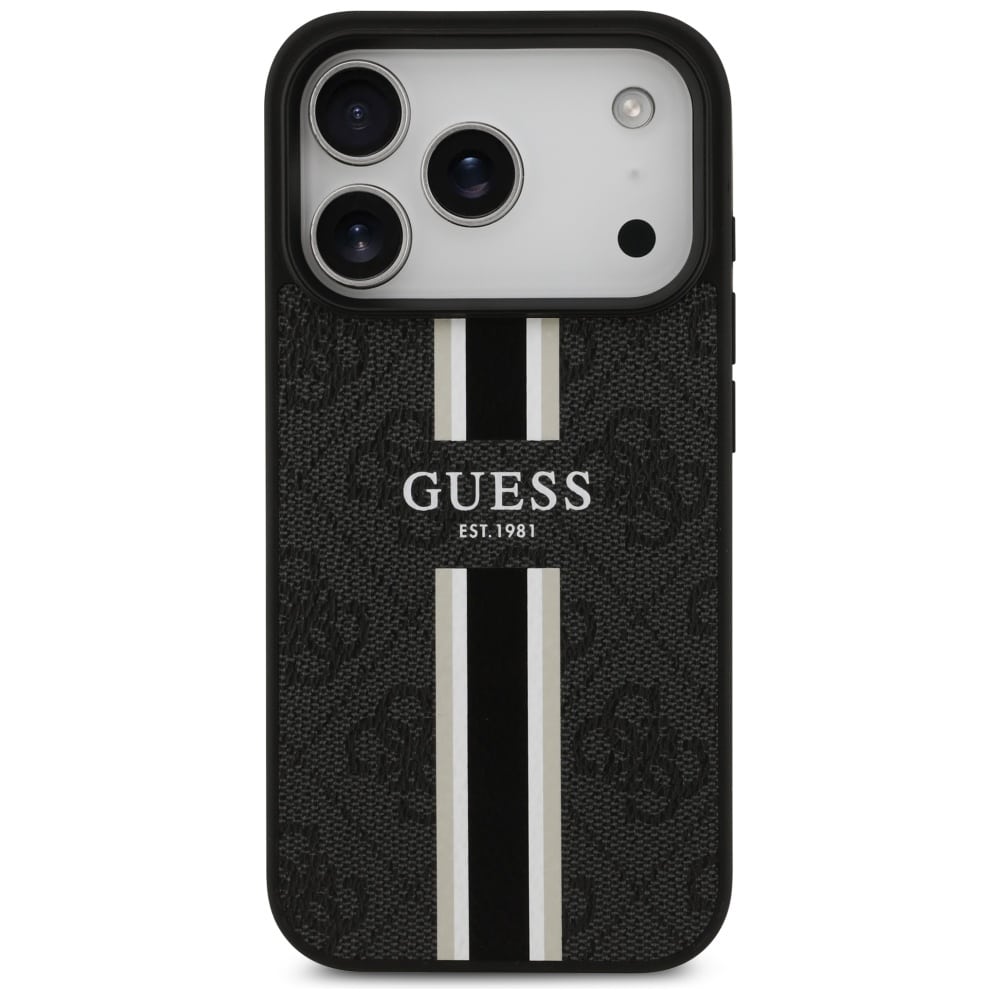Case Guess 4G Printed Stripes MagSafe για iPhone 17 Pro μαύρο - Image 3
