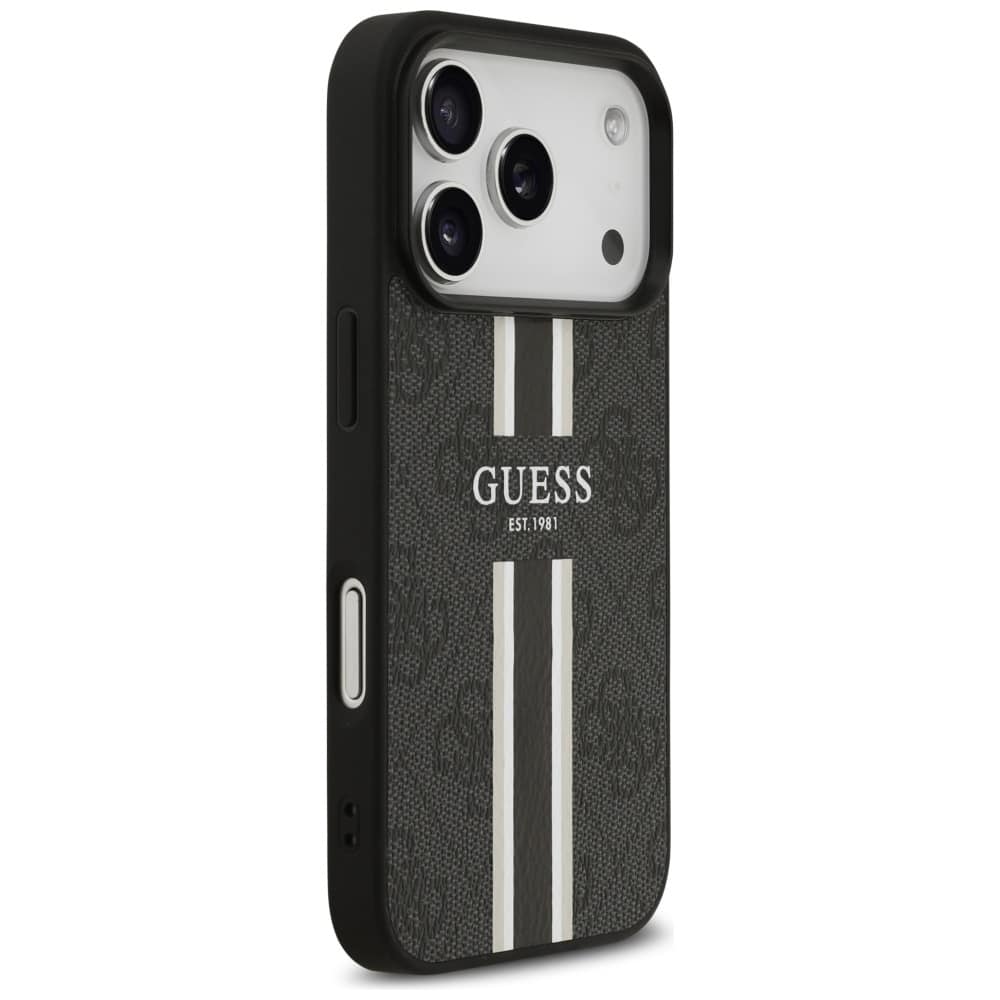 Case Guess 4G Printed Stripes MagSafe για iPhone 17 Pro μαύρο - Image 4