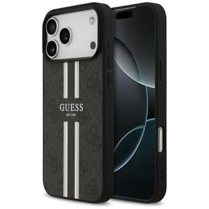 Guess 4G Printed Stripes MagSafe - θήκη για Apple iPhone 17 Pro Max - Μαύρο