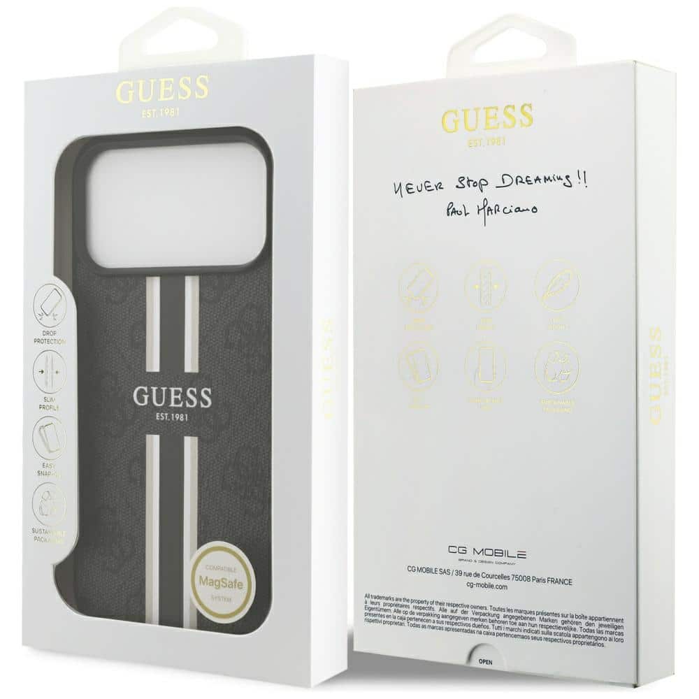 Guess 4G Printed Stripes MagSafe - θήκη για Apple iPhone 17 Pro Max - Μαύρο - Image 8
