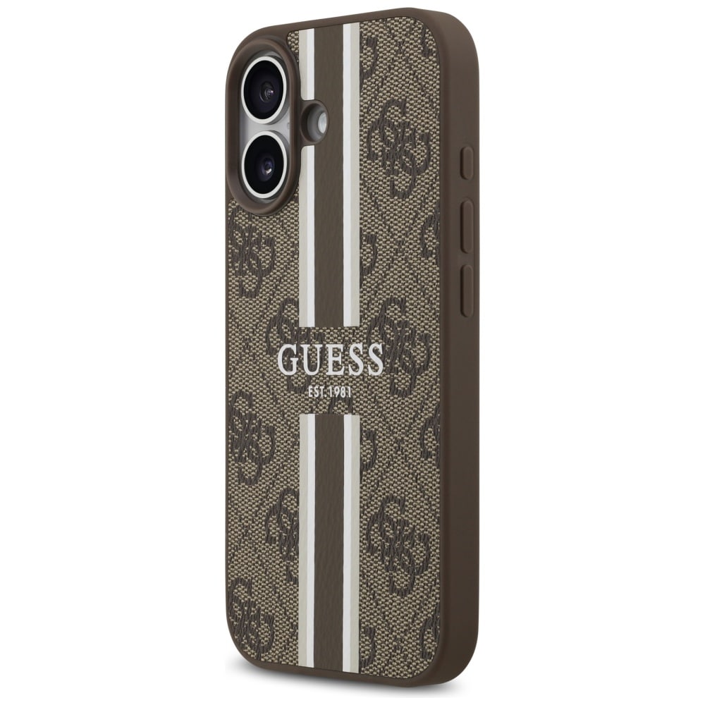 Case Guess 4G Printed Stripes MagSafe για iPhone 17 καφέ - Image 2