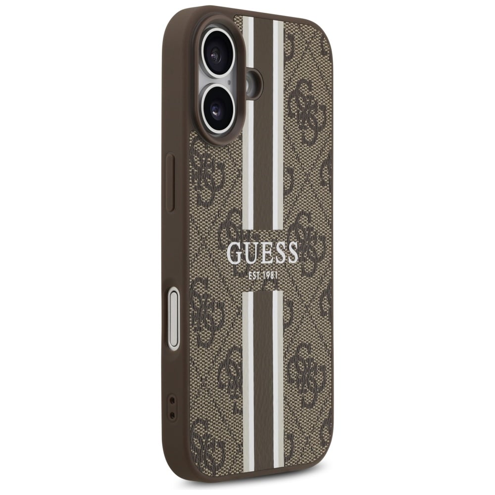 Case Guess 4G Printed Stripes MagSafe για iPhone 17 καφέ - Image 4