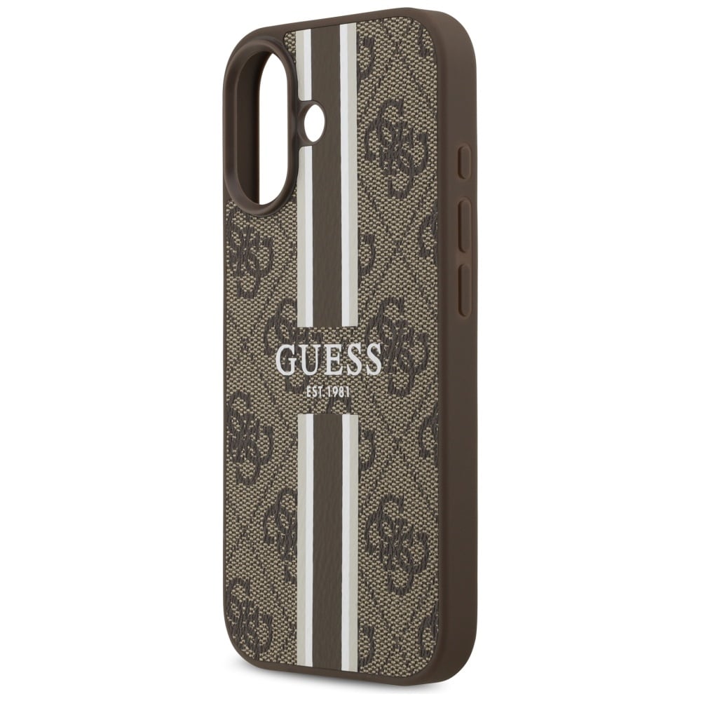 Case Guess 4G Printed Stripes MagSafe για iPhone 17 καφέ - Image 6