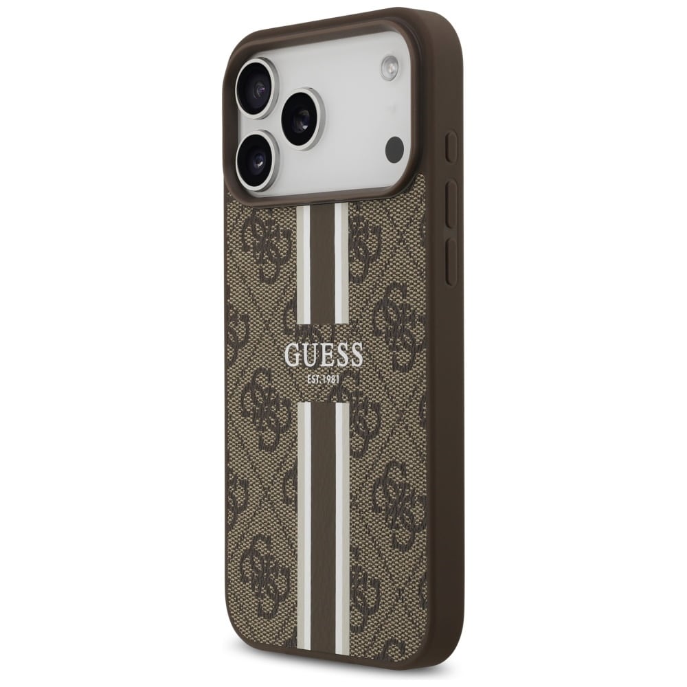 Guess 4G Printed Stripes MagSafe - θήκη για Apple iPhone 17 Pro Max - Καφέ - Image 2