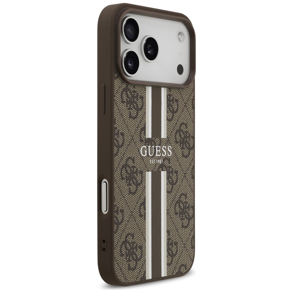 Guess 4G Printed Stripes MagSafe - θήκη για Apple iPhone 17 Pro Max - Καφέ - Image 4