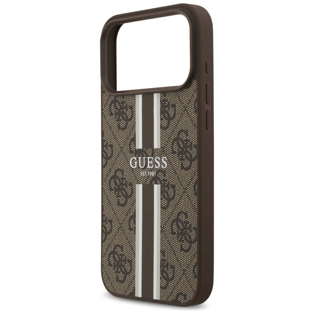 Guess 4G Printed Stripes MagSafe - θήκη για Apple iPhone 17 Pro Max - Καφέ - Image 6