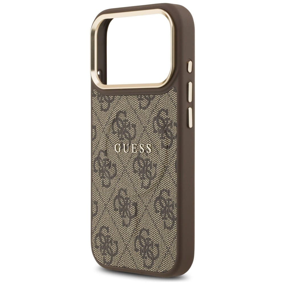 Case Guess 4G PU Classic Logo MagSafe για iPhone 17 Pro καφέ - Image 6