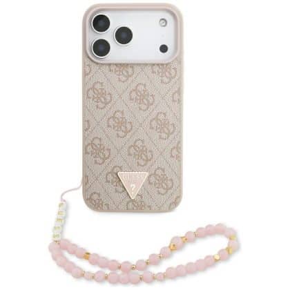 Guess 4G Strap Triangle Logo MagSafe - θήκη για Apple iPhone 17 Pro Max - Ροζ