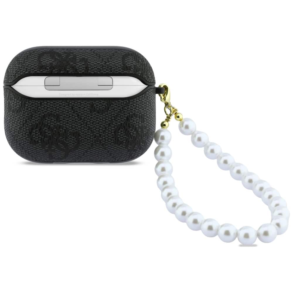 Case Guess 4G Pearl Strap για AirPods Pro 3 μαύρο - Image 2