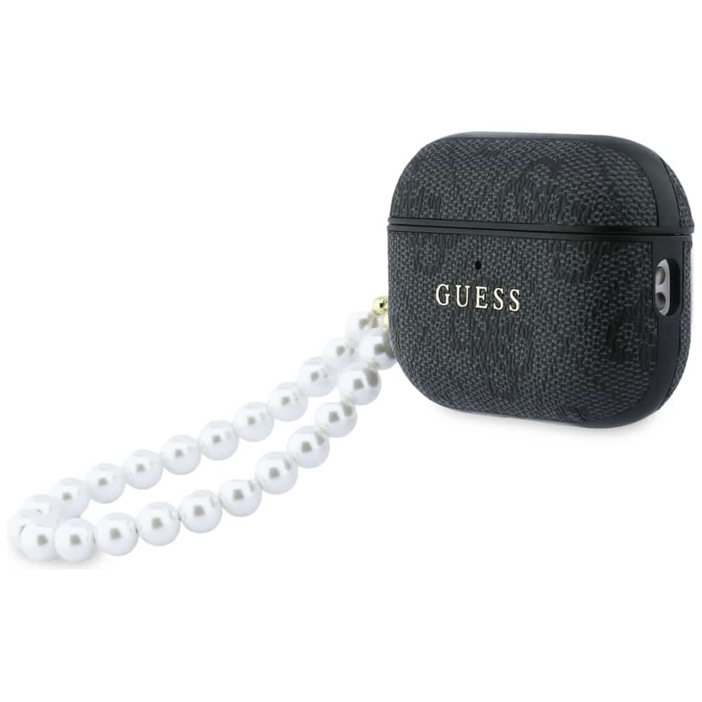 Case Guess 4G Pearl Strap για AirPods Pro 3 μαύρο - Image 3