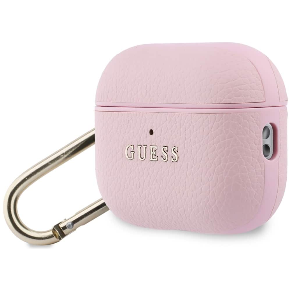 Case Guess Grained Classic Logo Hook για AirPods Pro 3 ροζ - Image 3