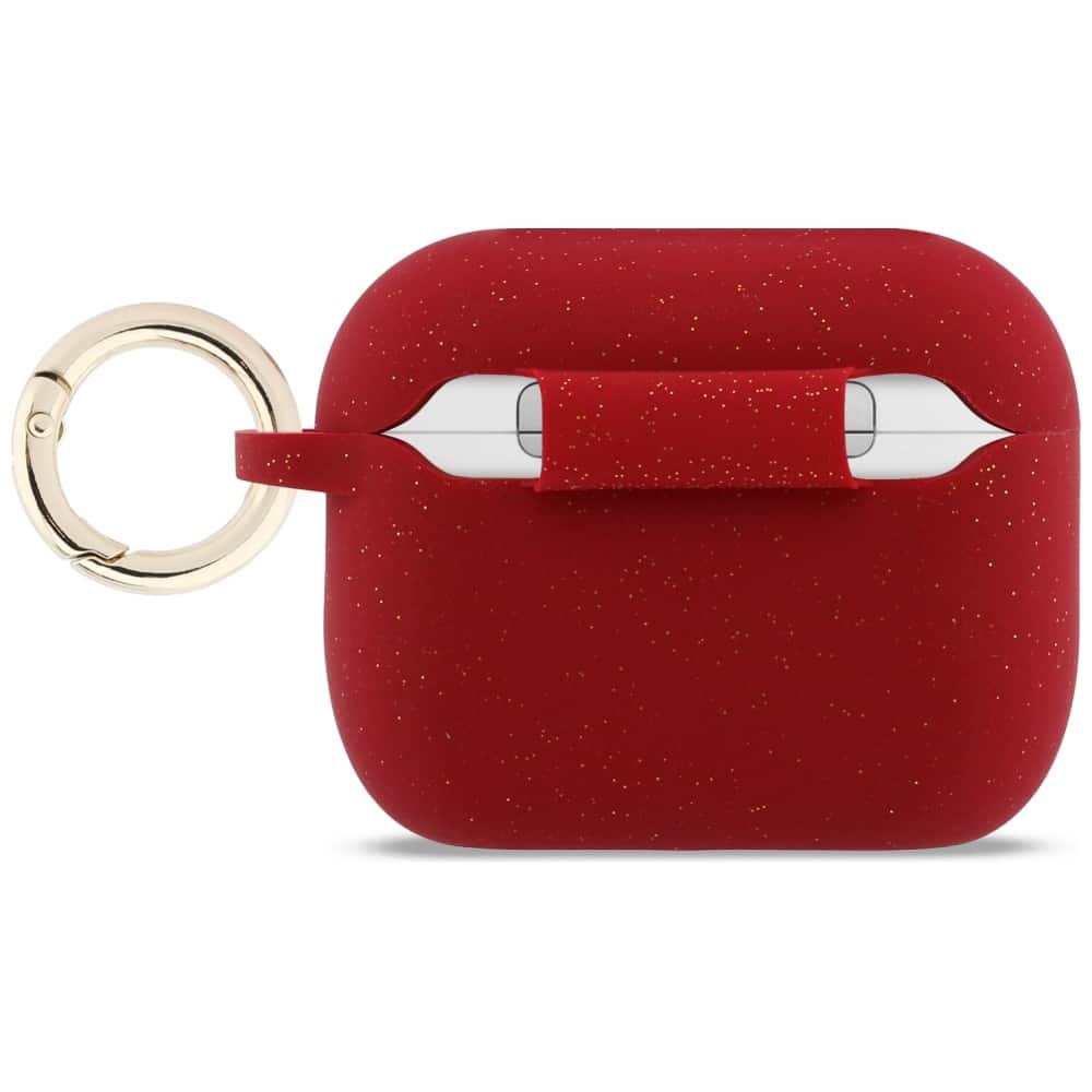 Case Guess Silicone Glitter Ring για AirPods Pro 3 φούξια - Image 2