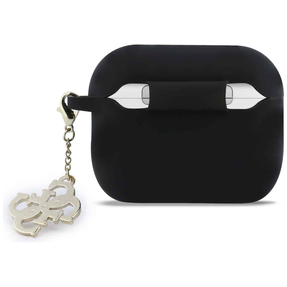 Case Guess Silicone 4G Charm για AirPods Pro 3 μαύρο - Image 2