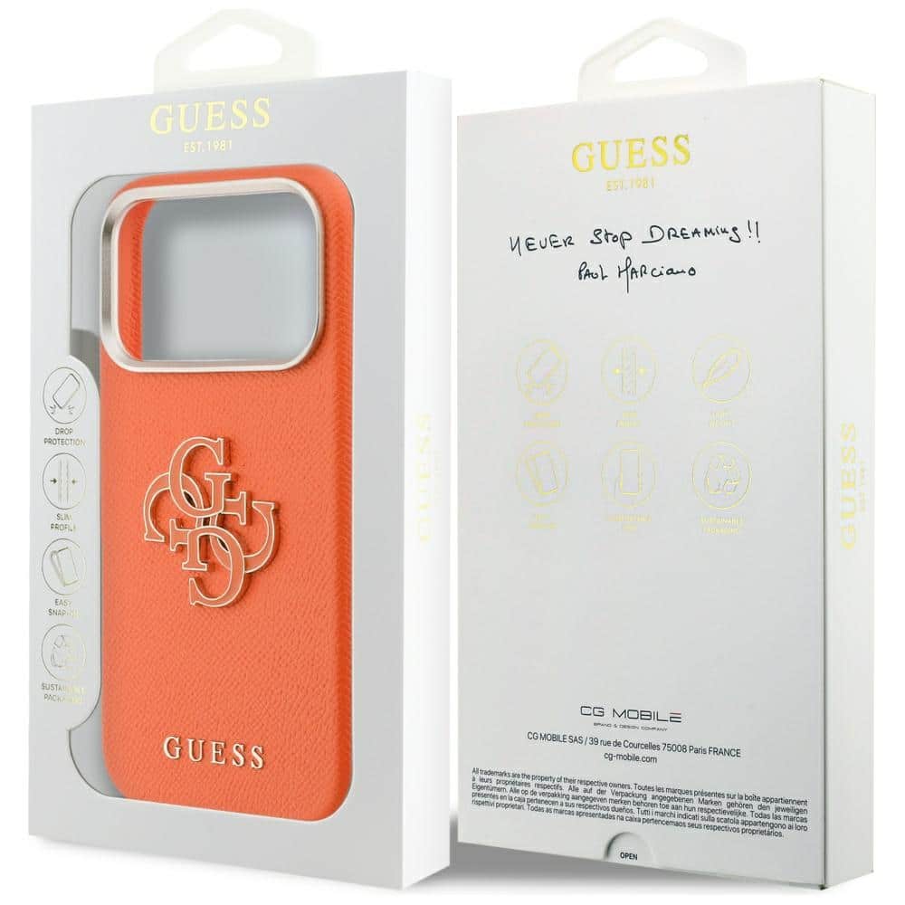 Case Guess FW Resin Logo για iPhone 17 Pro πορτοκαλί - Image 8