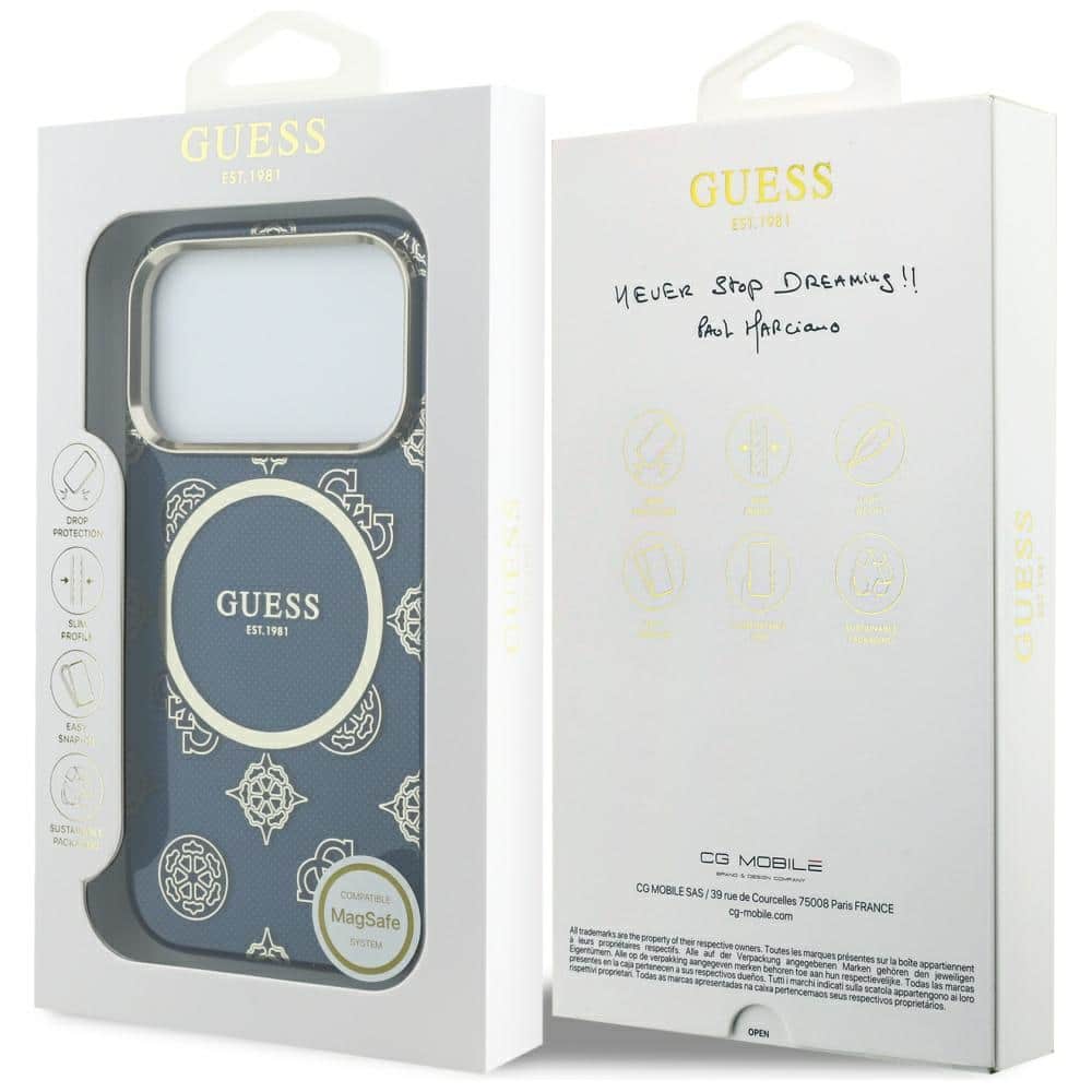 Guess IML Peony Dot - θήκη για Apple iPhone 17 Pro - Μπλε - Image 8