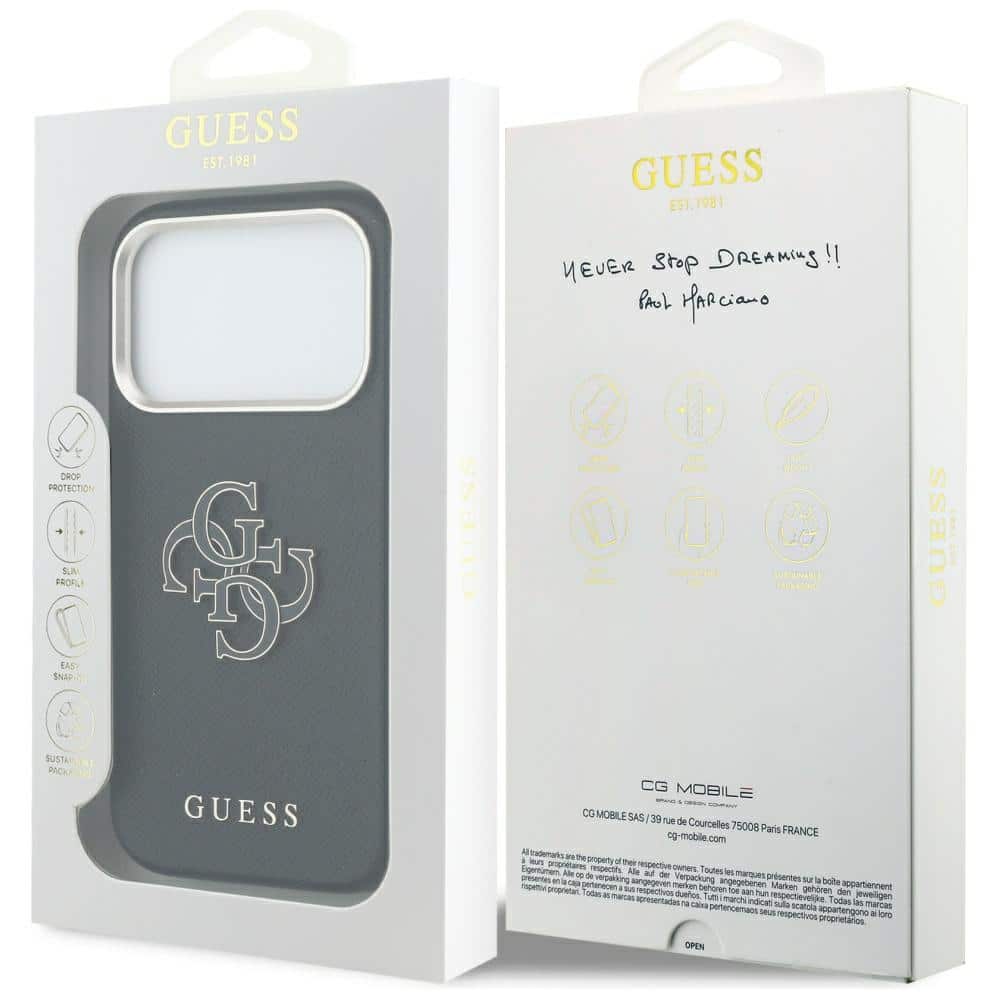 Case Guess FW Resin Logo για iPhone 17 Pro Max μαύρο - Image 8