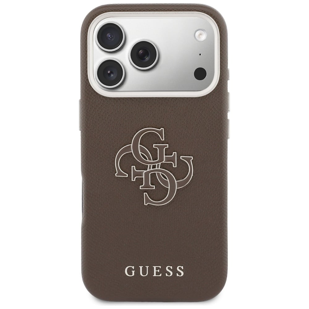Case Guess FW Resin Logo για iPhone 17 Pro Max καφέ - Image 3