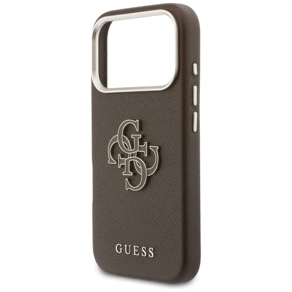Case Guess FW Resin Logo για iPhone 17 Pro Max καφέ - Image 6