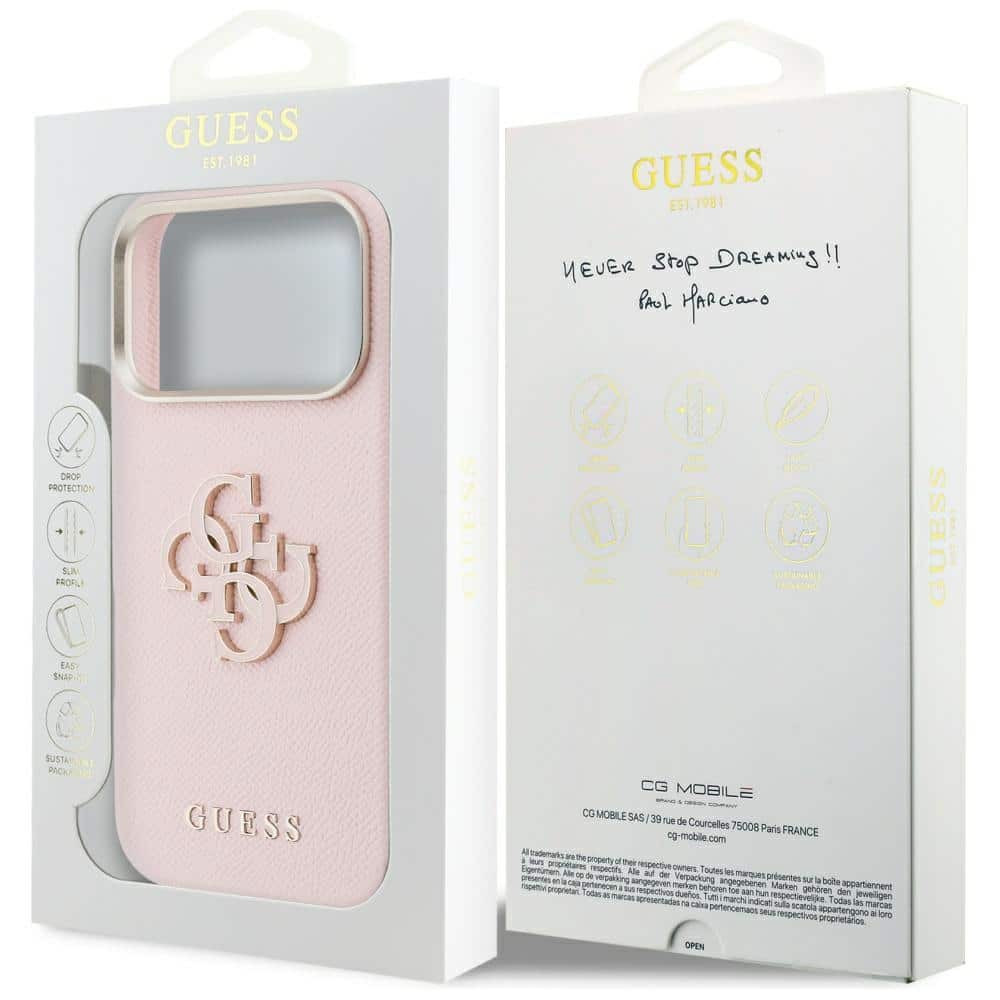 Case Guess FW Resin Logo για iPhone 17 Pro Max ροζ - Image 8