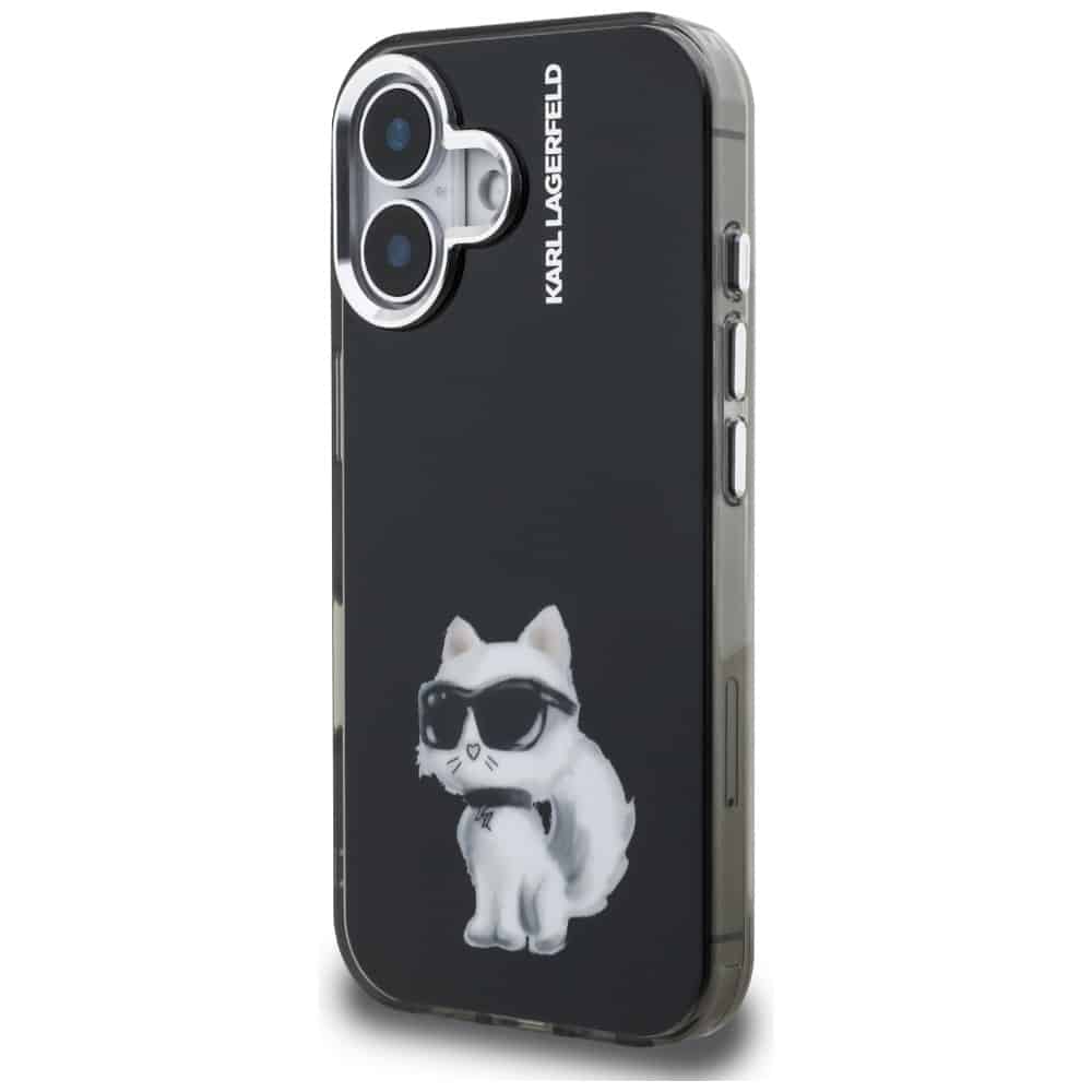 Karl Lagerfeld IML Aquarelle Choupette & Logo - θήκη για Apple iPhone 16 - Μαύρο - Image 2