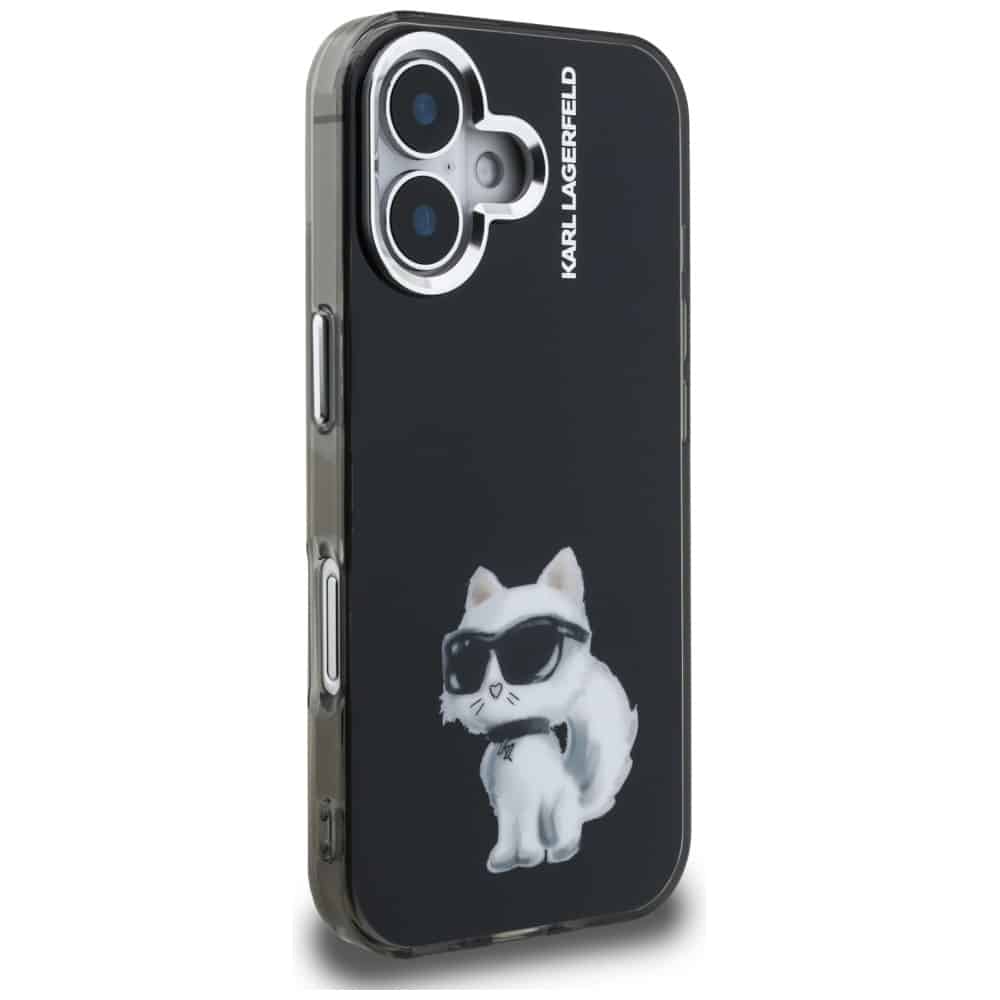 Karl Lagerfeld IML Aquarelle Choupette & Logo - θήκη για Apple iPhone 16 - Μαύρο - Image 4