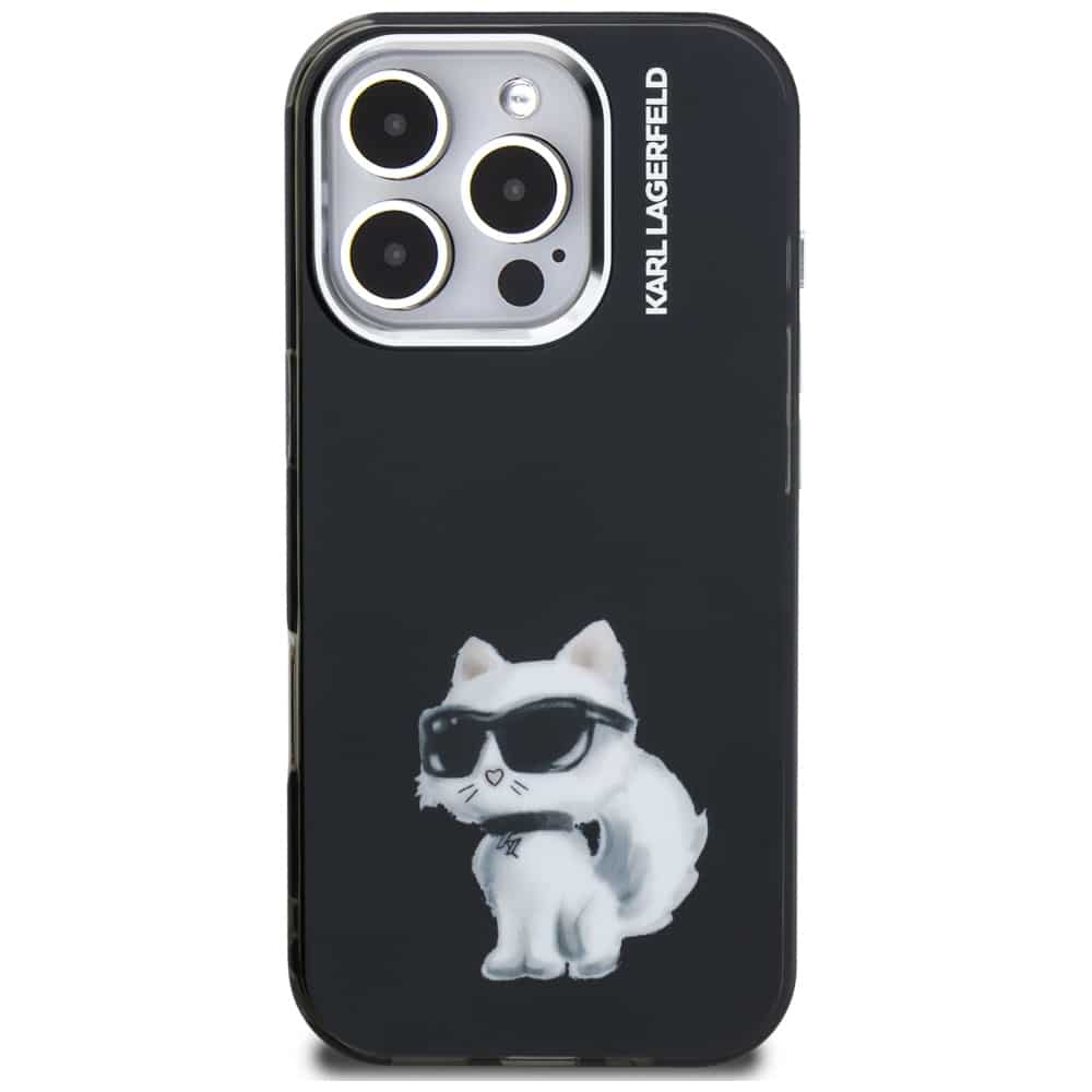 Karl Lagerfeld IML Aquarelle Choupette & Logo - θήκη για Apple iPhone 16 Pro - Μαύρο - Image 3