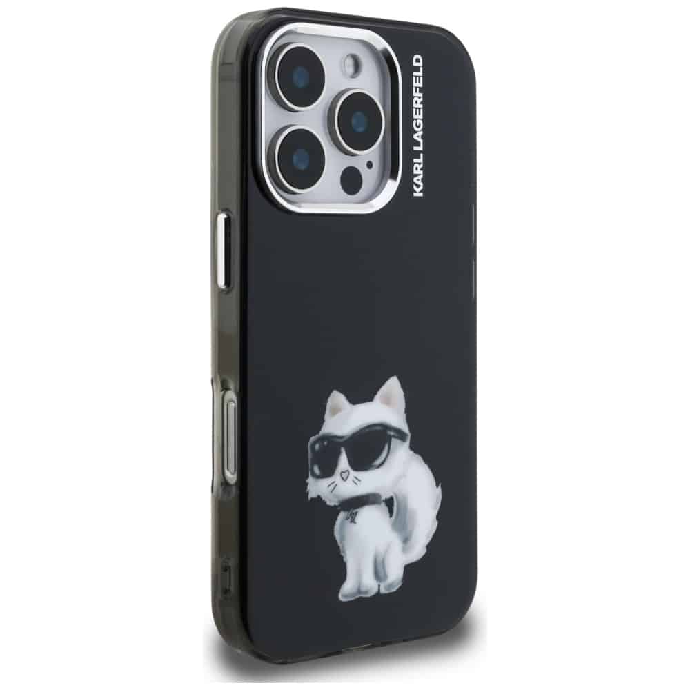Karl Lagerfeld IML Aquarelle Choupette & Logo - θήκη για Apple iPhone 16 Pro - Μαύρο - Image 4