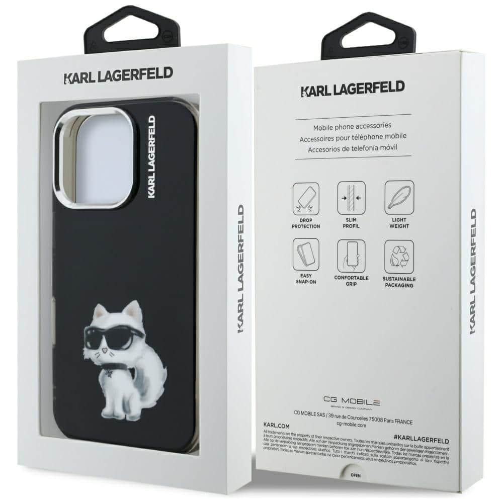 Karl Lagerfeld IML Aquarelle Choupette & Logo - θήκη για Apple iPhone 16 Pro - Μαύρο - Image 8