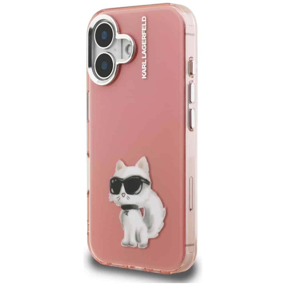 Karl Lagerfeld IML Aquarelle Choupette & Logo - θήκη για Apple iPhone 16 - Ροζ - Image 2