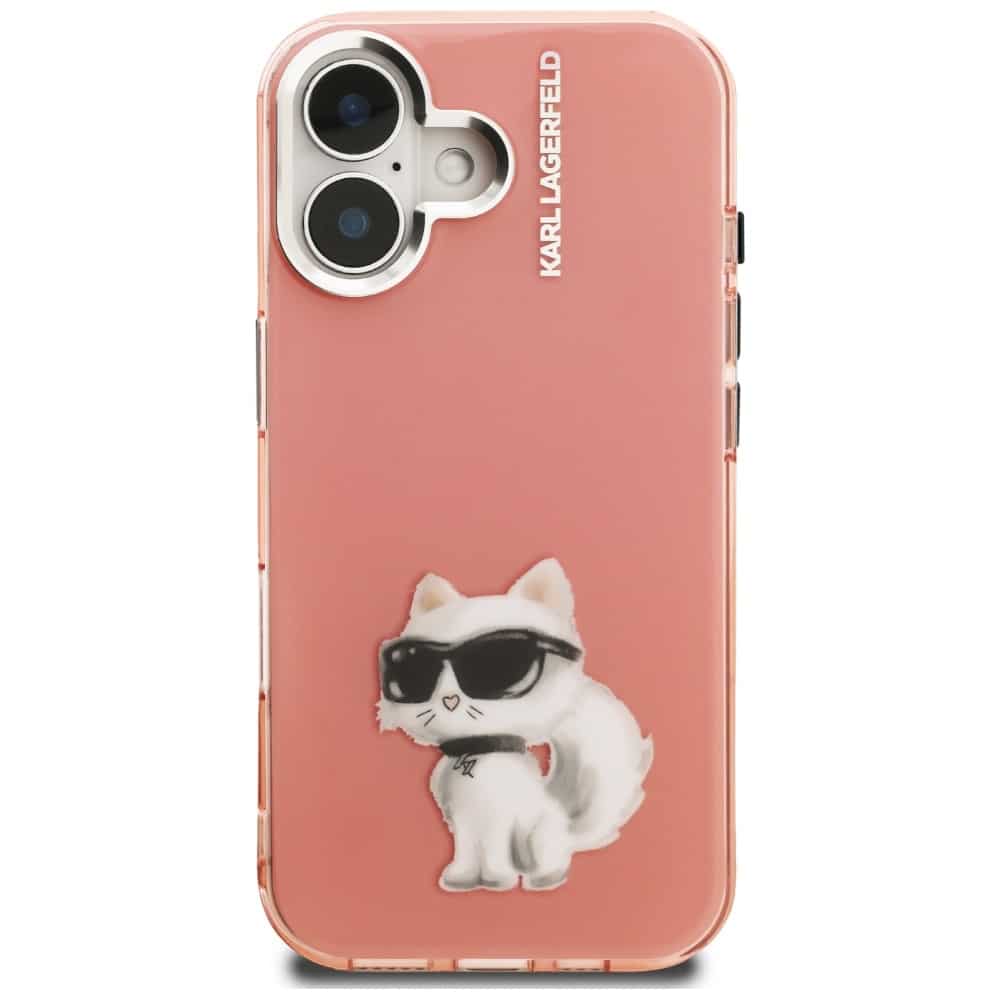 Karl Lagerfeld IML Aquarelle Choupette & Logo - θήκη για Apple iPhone 16 - Ροζ - Image 3