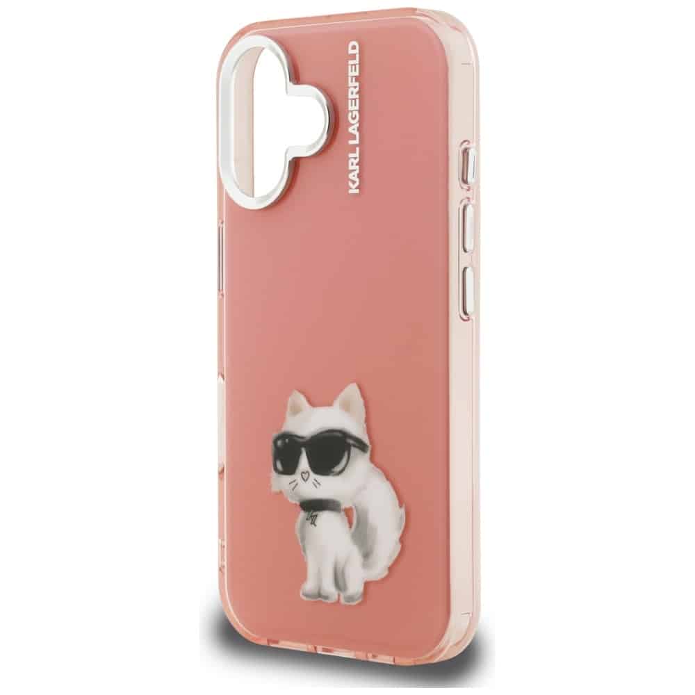 Karl Lagerfeld IML Aquarelle Choupette & Logo - θήκη για Apple iPhone 16 - Ροζ - Image 6