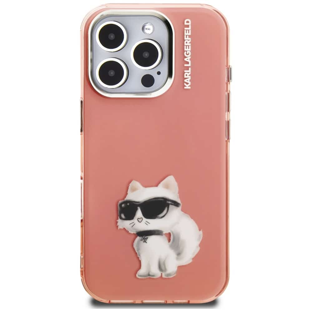 Karl Lagerfeld IML Aquarelle Choupette & Logo - θήκη για Apple iPhone 16 Pro - Ροζ - Image 3