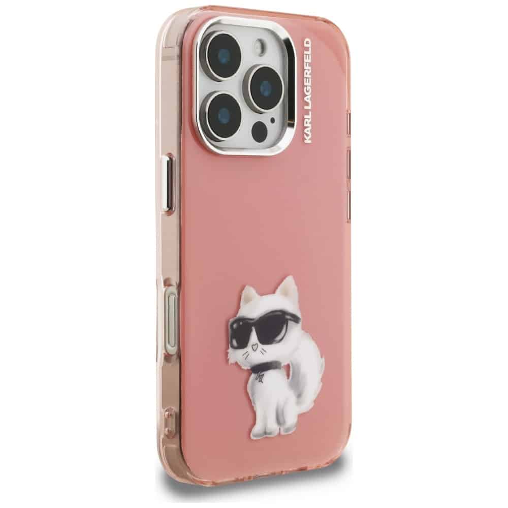 Karl Lagerfeld IML Aquarelle Choupette & Logo - θήκη για Apple iPhone 16 Pro - Ροζ - Image 4