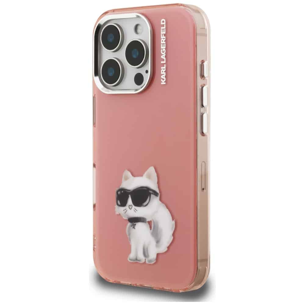 Karl Lagerfeld IML Aquarelle Choupette & Λογότυπο - θήκη για Apple iPhone 16 Pro Max - Ροζ - Image 2