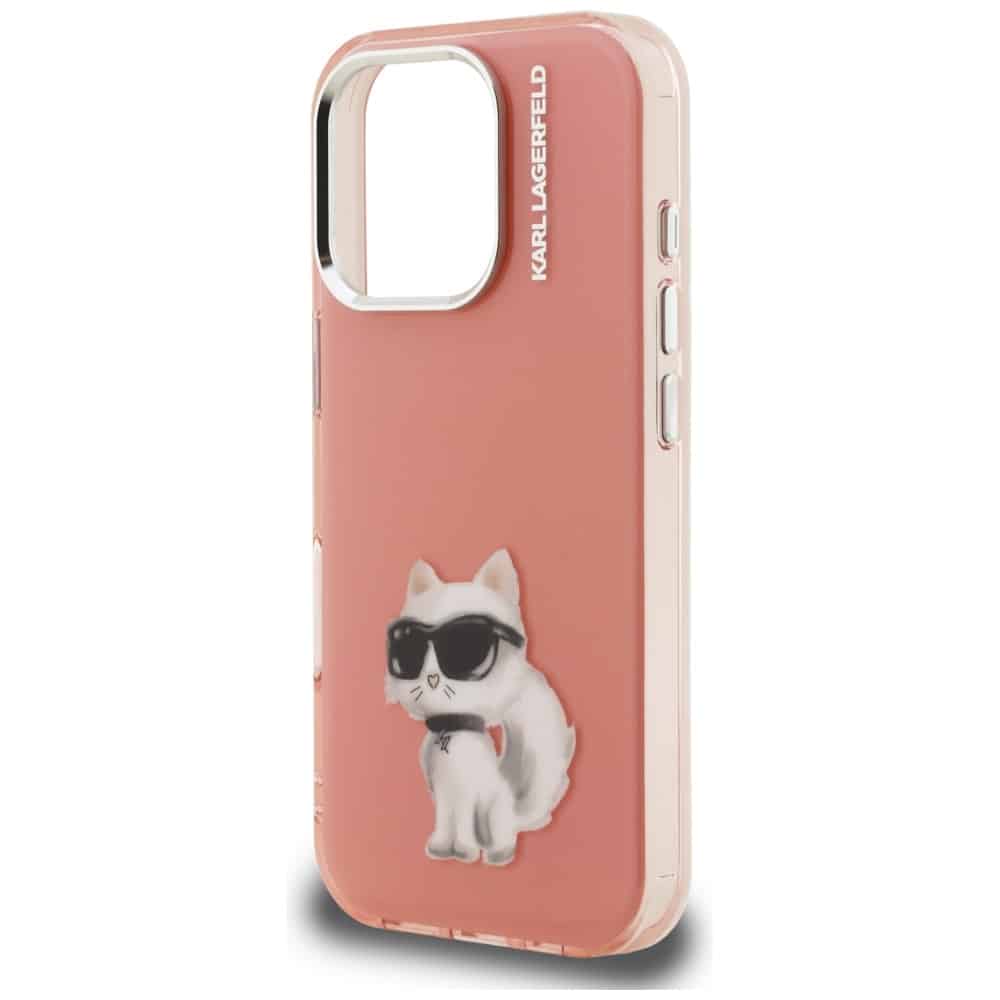 Karl Lagerfeld IML Aquarelle Choupette & Λογότυπο - θήκη για Apple iPhone 16 Pro Max - Ροζ - Image 6