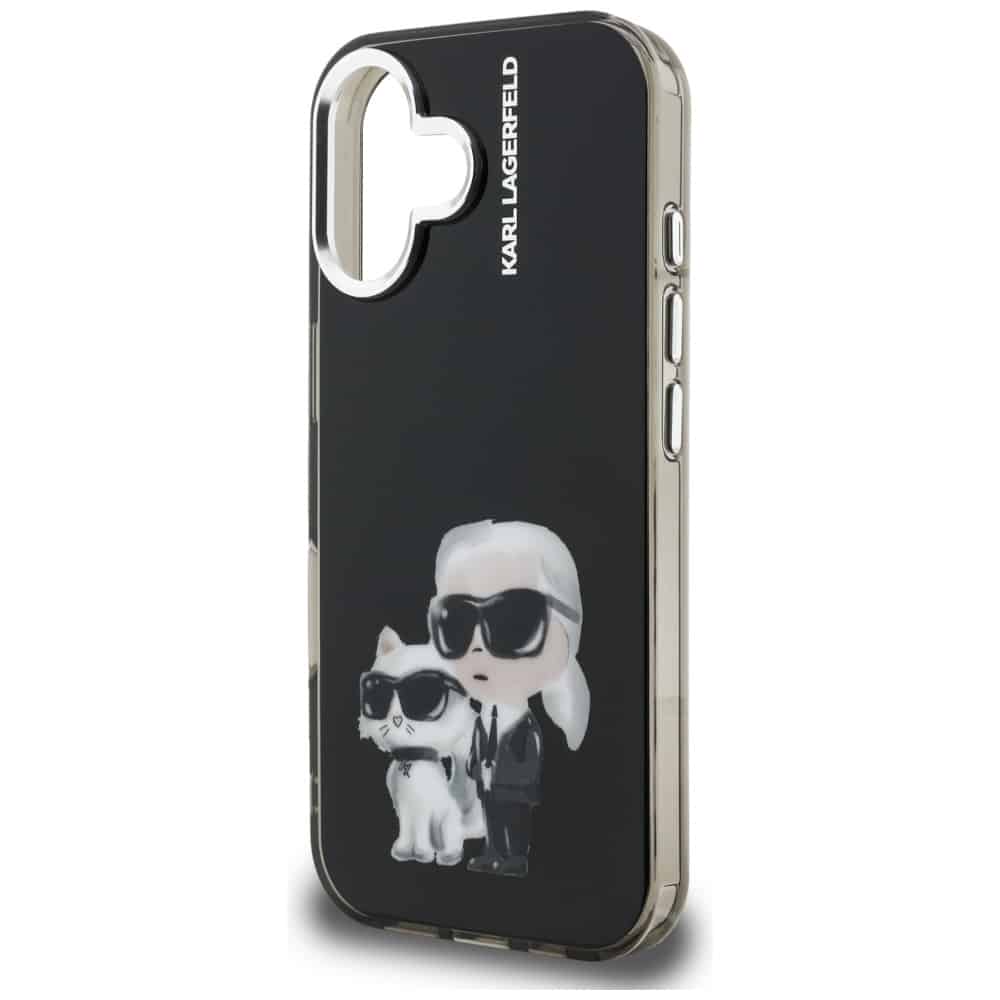 Karl Lagerfeld IML Aquarelle Karl & Choupette & Logo - θήκη για Apple iPhone 16 - Μαύρο - Image 6