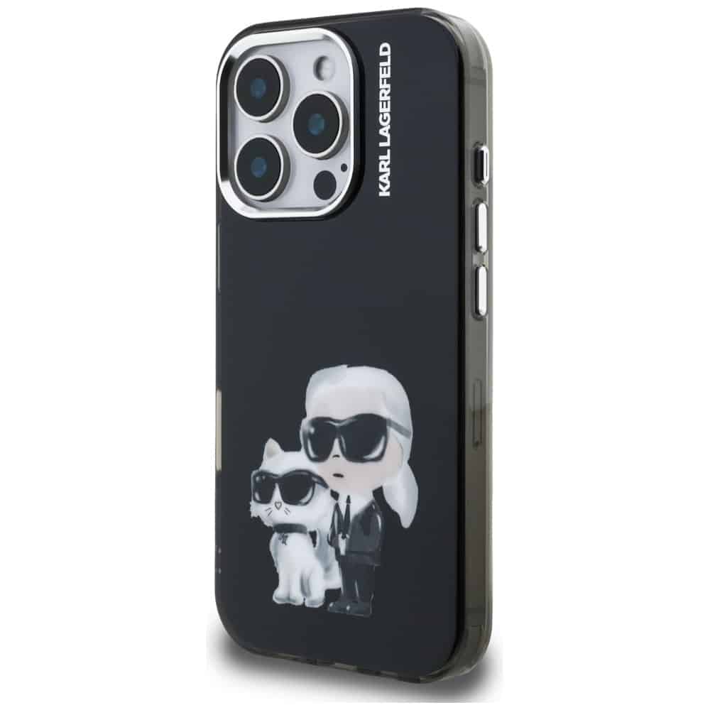 Karl Lagerfeld IML Aquarelle Karl & Choupette & Logo - θήκη για Apple iPhone 16 Pro Max - Μαύρο - Image 2