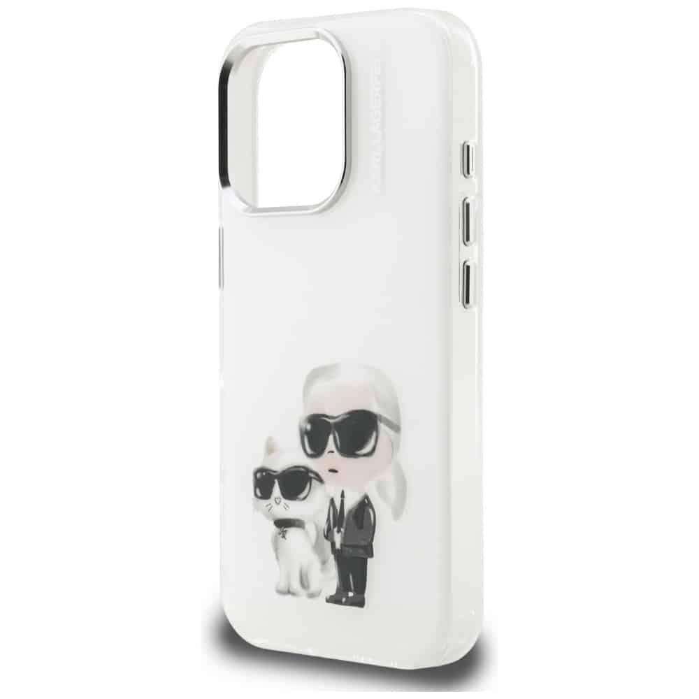 Karl Lagerfeld IML Aquarelle Karl & Choupette & Logo - θήκη για Apple iPhone 16 Pro - Λευκό - Image 6