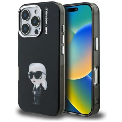 Karl Lagerfeld IML Aquarelle Karl & Logo - θήκη για Apple iPhone 16 Pro Max - Μαύρο