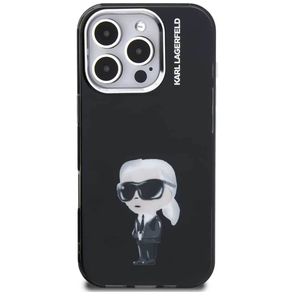 Karl Lagerfeld IML Aquarelle Karl & Logo - θήκη για Apple iPhone 16 Pro Max - Μαύρο - Image 3