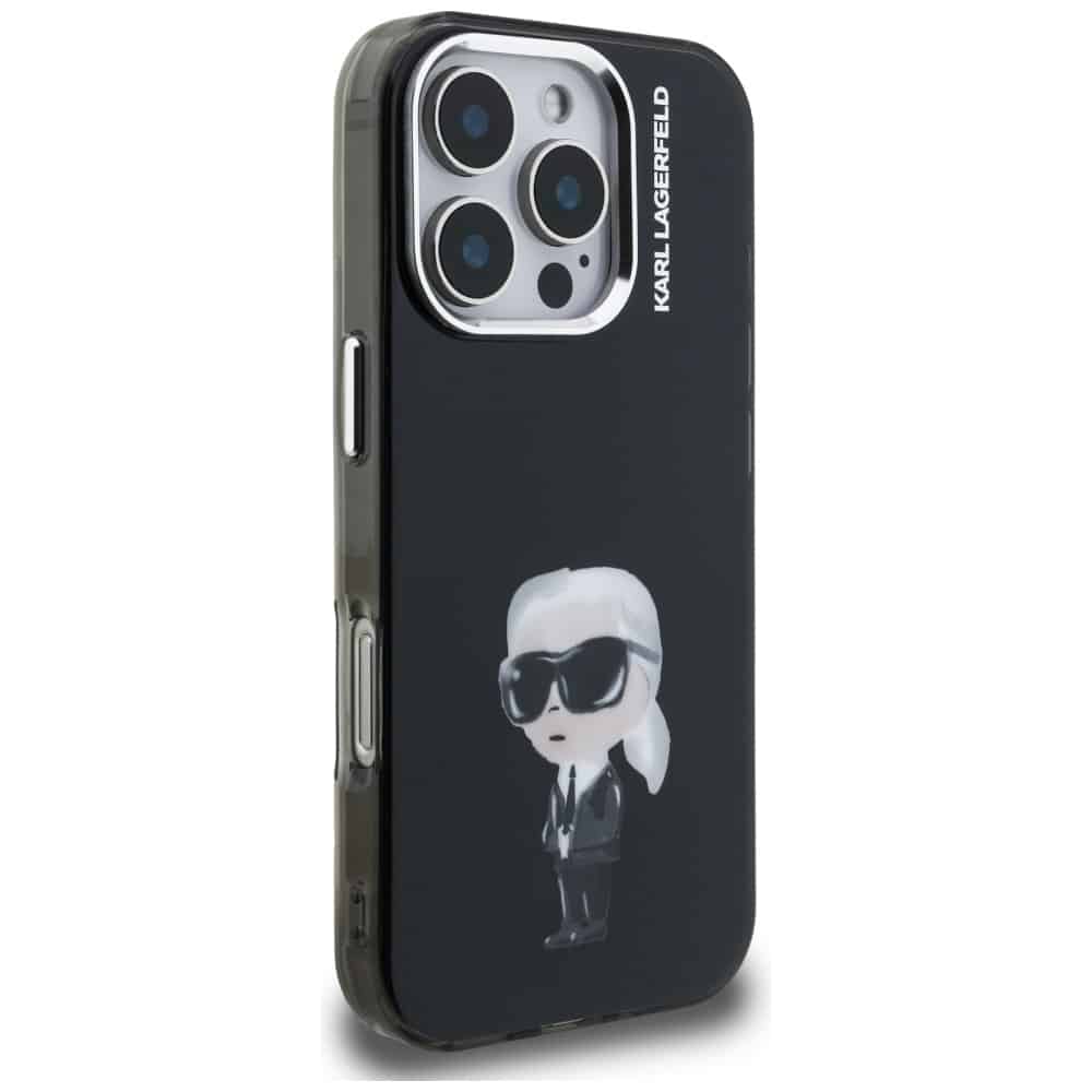 Karl Lagerfeld IML Aquarelle Karl & Logo - θήκη για Apple iPhone 16 Pro Max - Μαύρο - Image 4