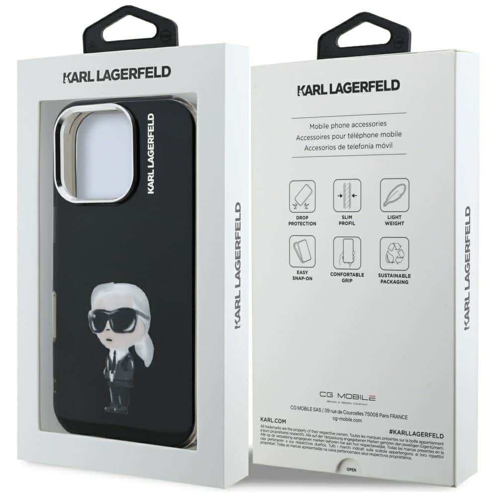 Karl Lagerfeld IML Aquarelle Karl & Logo - θήκη για Apple iPhone 16 Pro Max - Μαύρο - Image 8