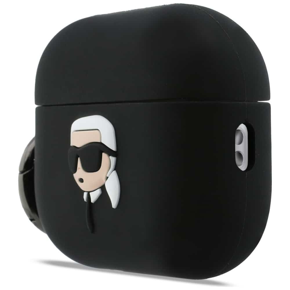 Case Karl Lagerfeld Silicone Karl Head 3D για AirPods Pro 3 μαύρο - Image 2